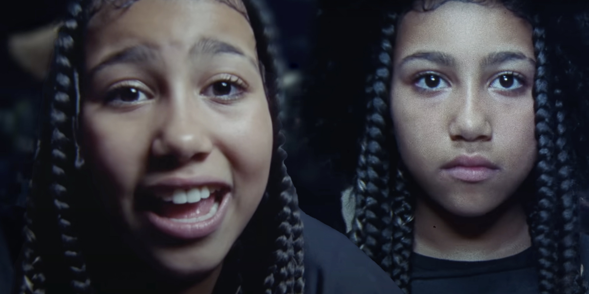 North West rapping in music video