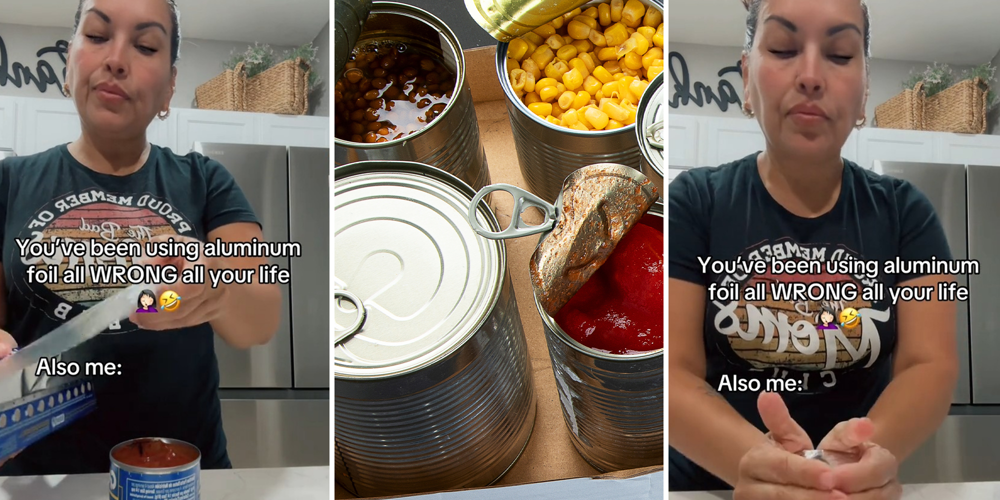 woman puts can of food in refrigerator after opening it