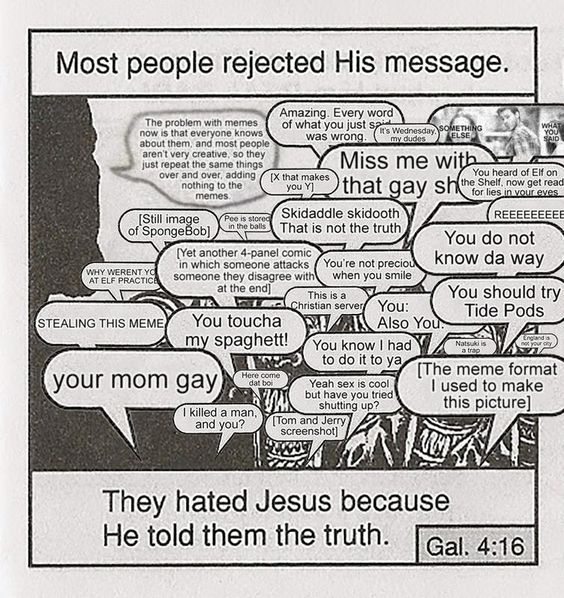 Most people rejected his message meme with "Epstein didn't kill himself" caption