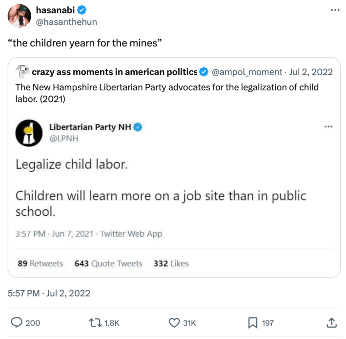 Children yearn for the mines post on Twitter by @hasanthehun