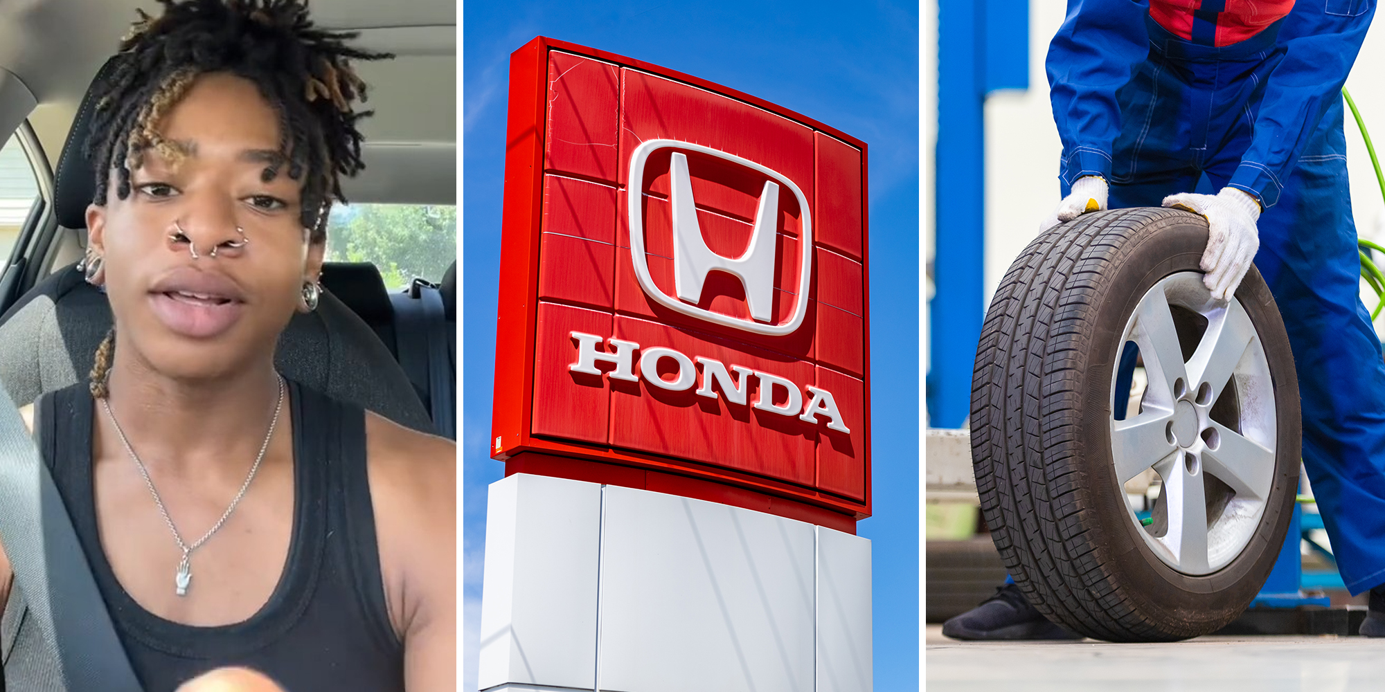 Auto shop crashes Honda after customer brings it in for tire change