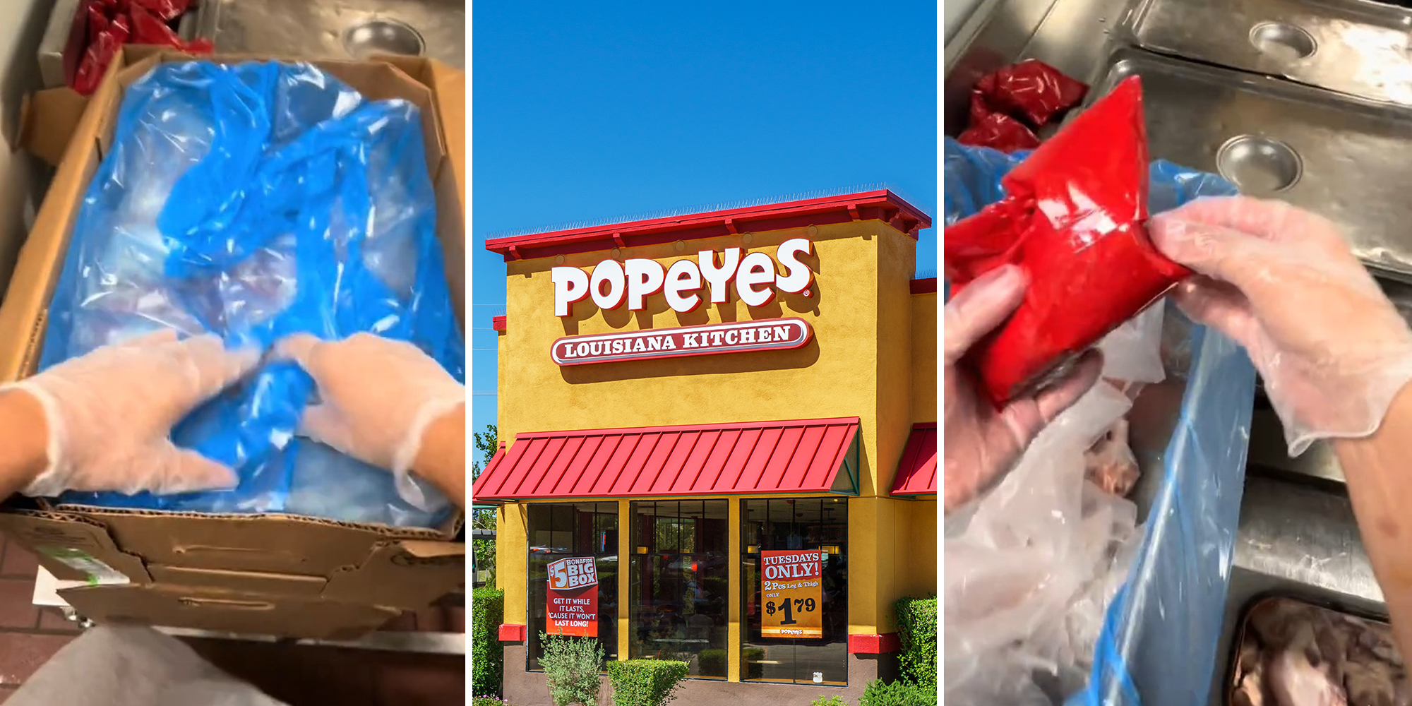 Popeyes worker reveals how the chicken gets seasoned