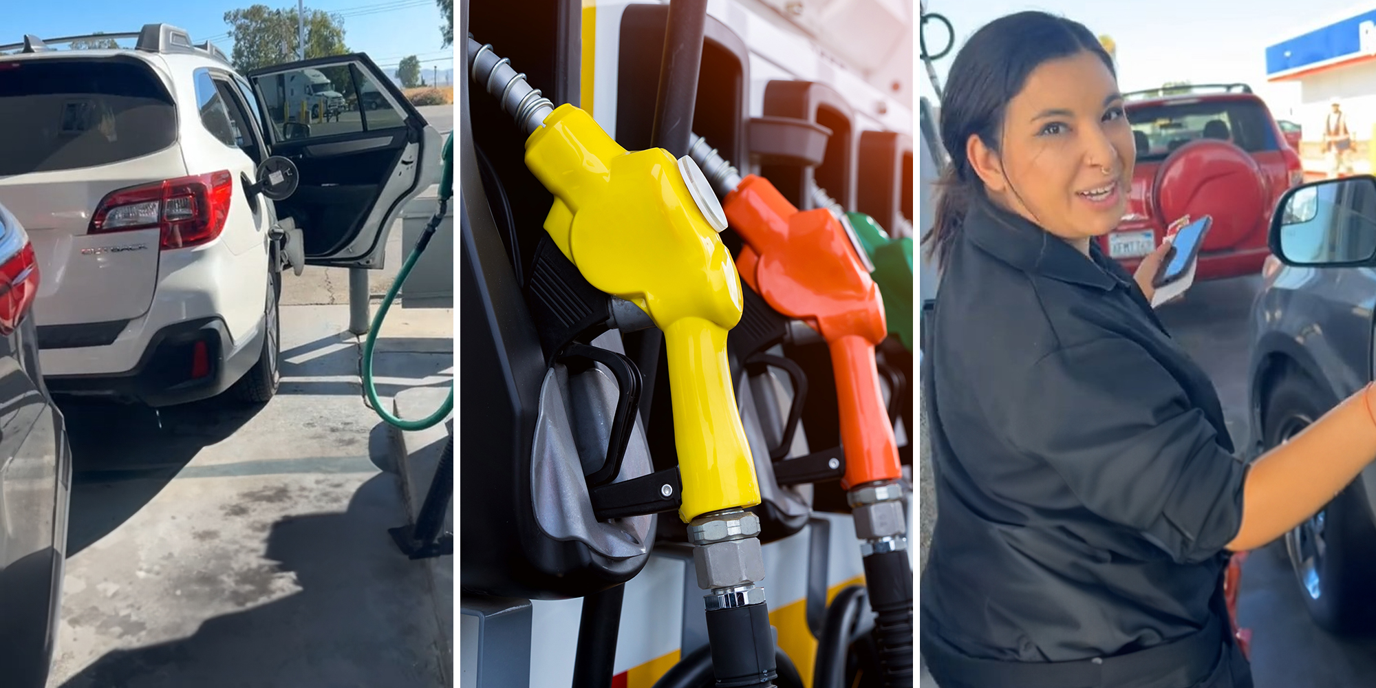 Gas station customer says couple ‘stole’ her gas