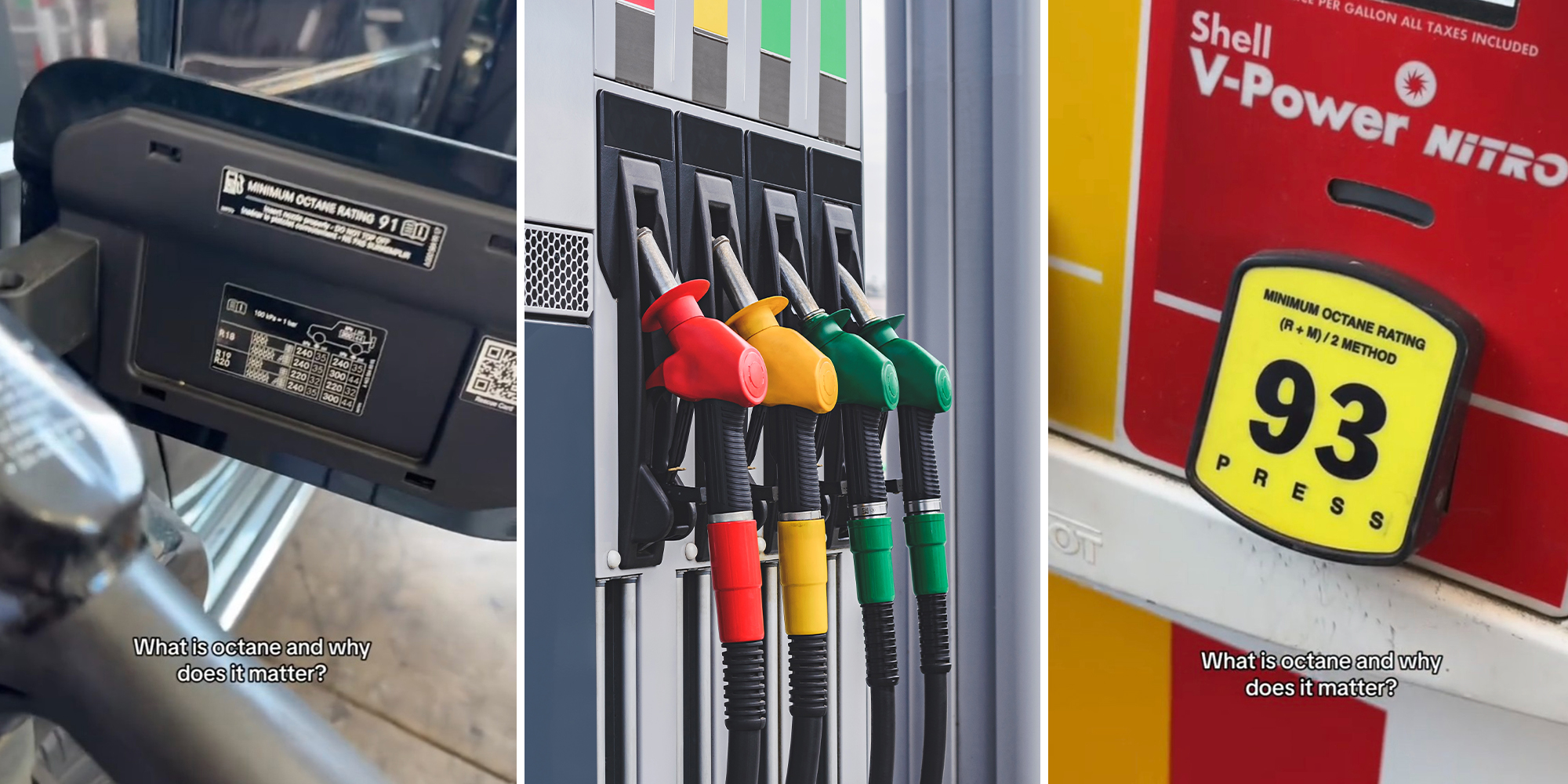 Driver suddenly notices her car only takes minimum 91 octane gas. She's been using 89 all this time