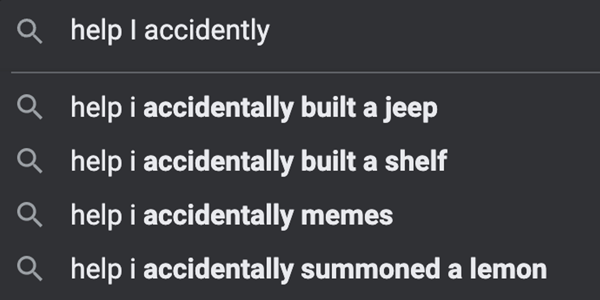 help I accidentally google search