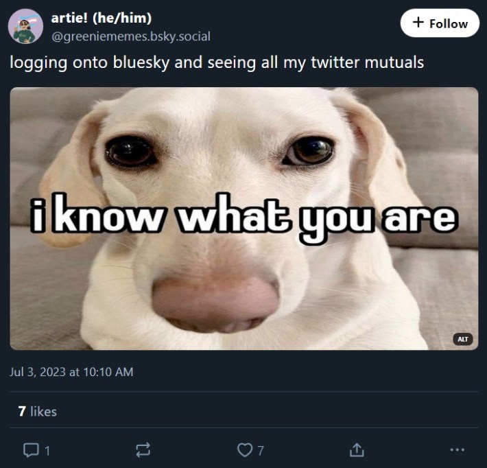 i know what you are bluesky