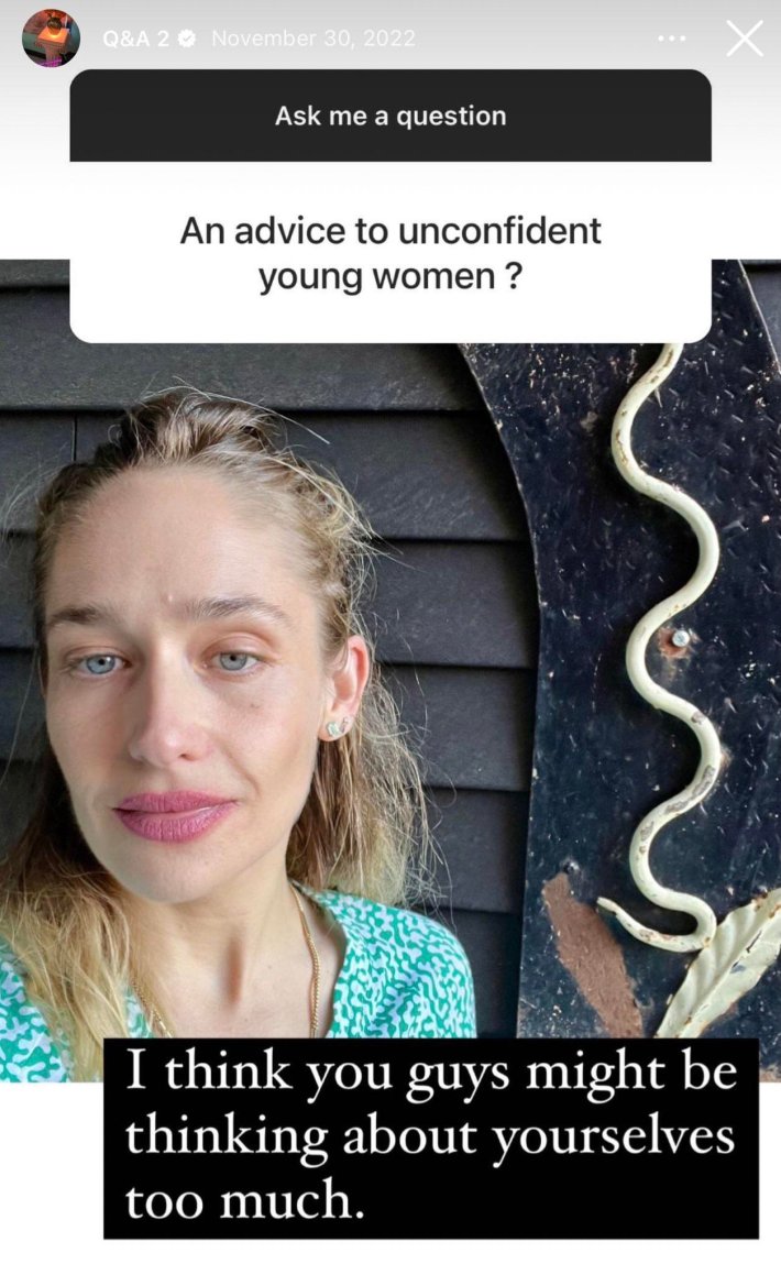 i think you guys might be thinking about yourselves too much jemima kirke meme
