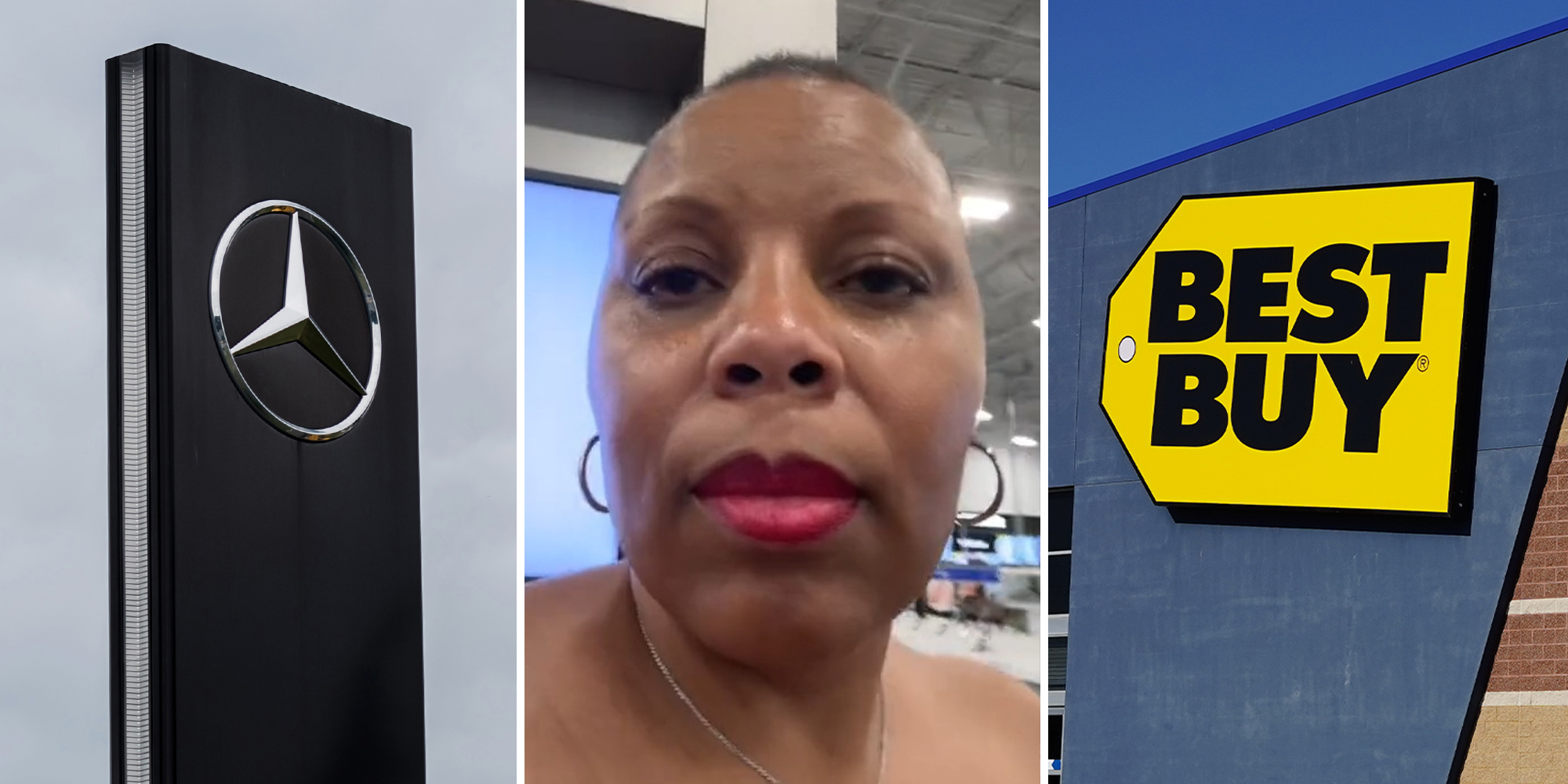 Woman puts Mercedes on blast for scary feature that happened while she was trying to shop at Best Buy