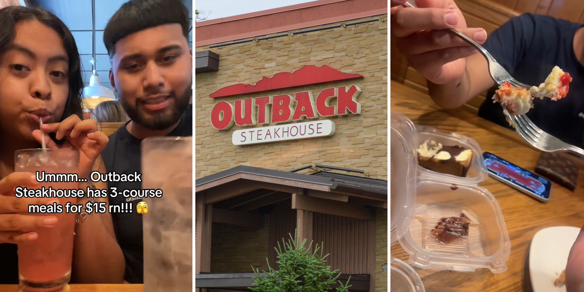Guests try Outback Steakhouse's 3-course meal hack for $15