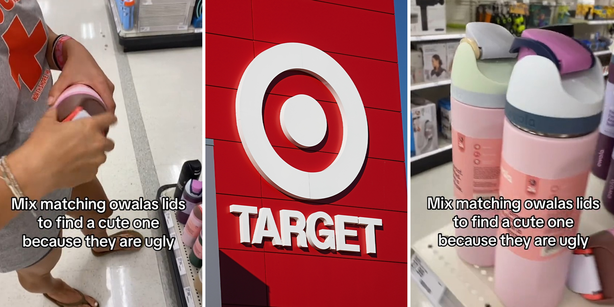 Target customer admits to mix-matching Owala lids in the store