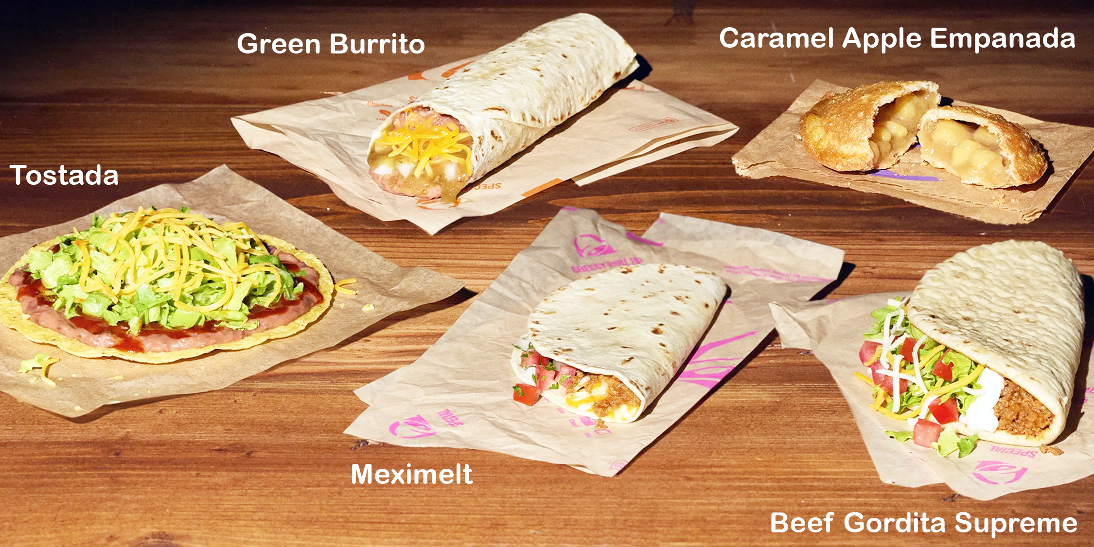 taco bell through the decades menu