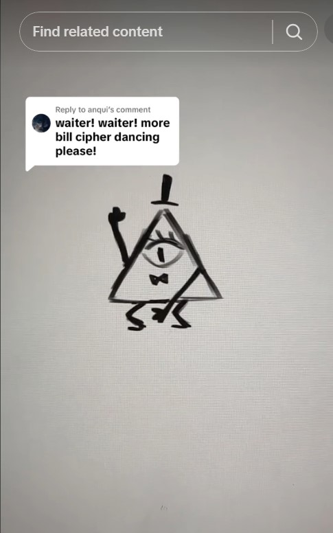 "waiter waiter more bill cipher dancing please" meme
