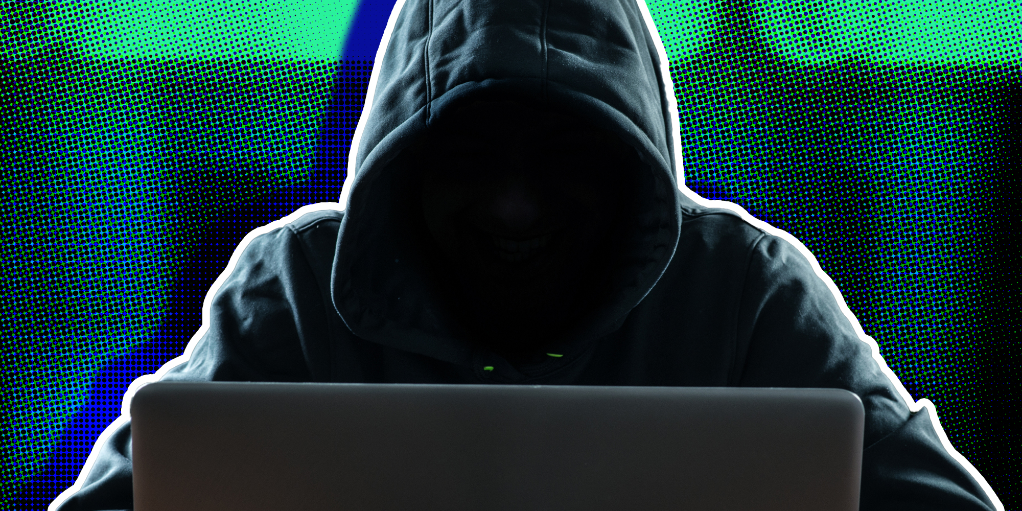 Hacker on laptop