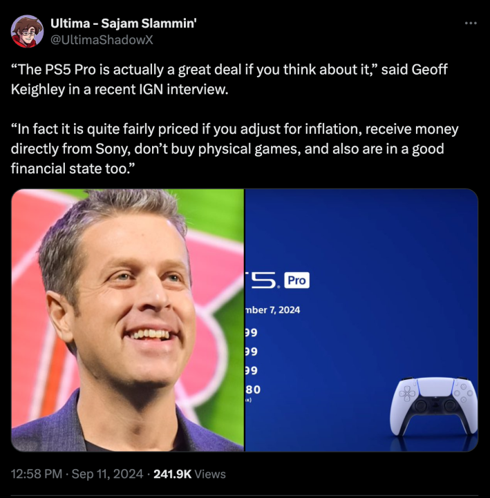 PlayStation 5 pro Geoff Keighley IGN meme