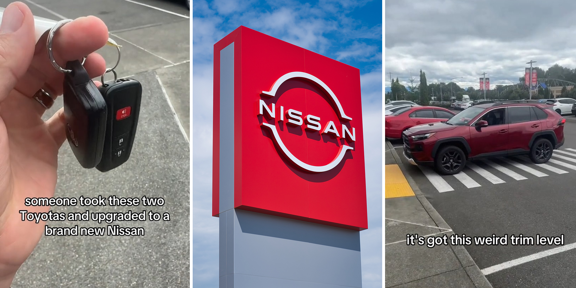 Dealership says someone traded in 2 Toyotas for a Nissan