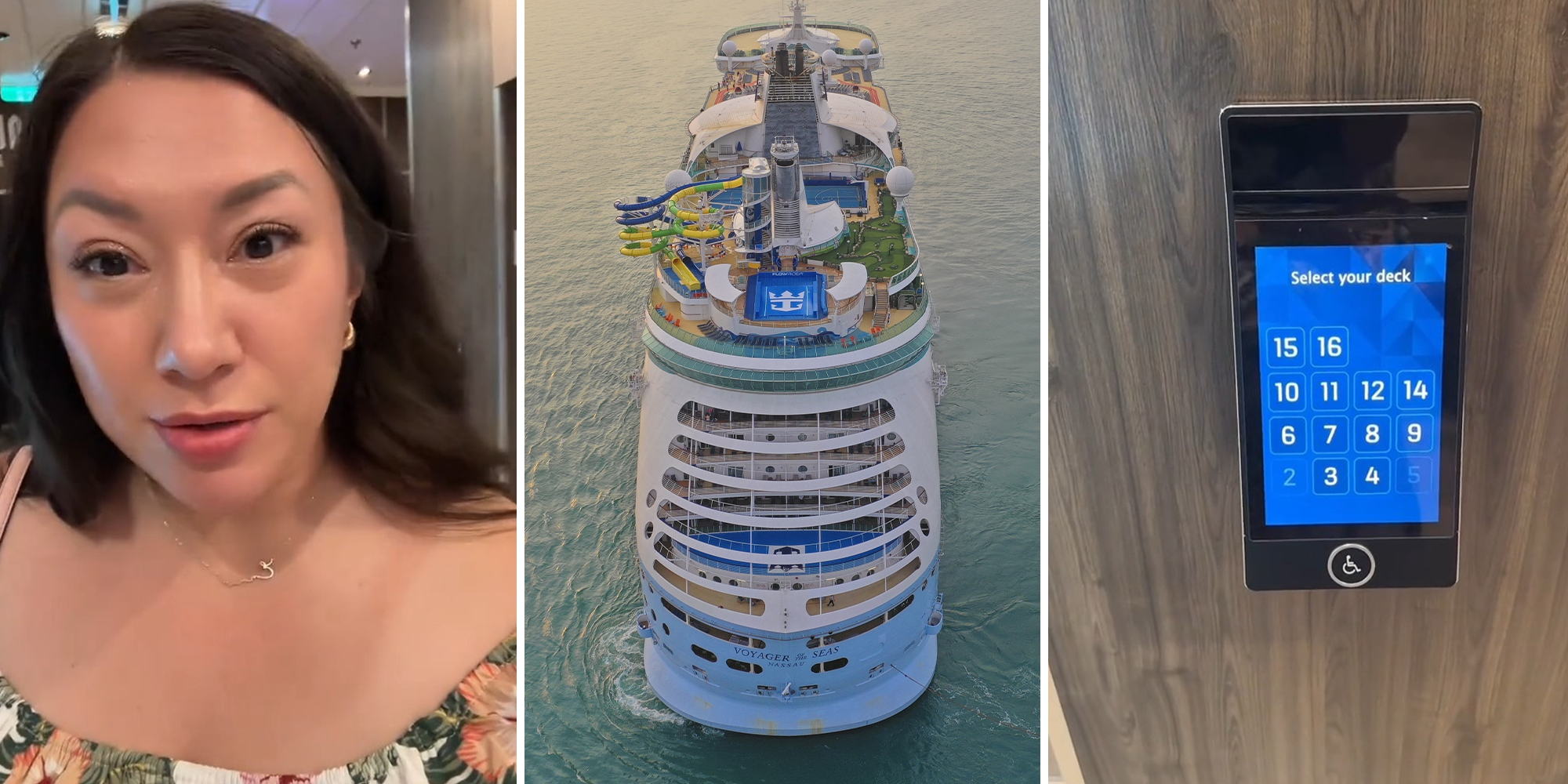 Customer issues warning on using Royal Caribbean elevators