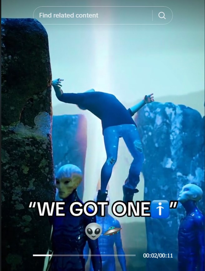 aliens "we got one" as person is sucked into ufo