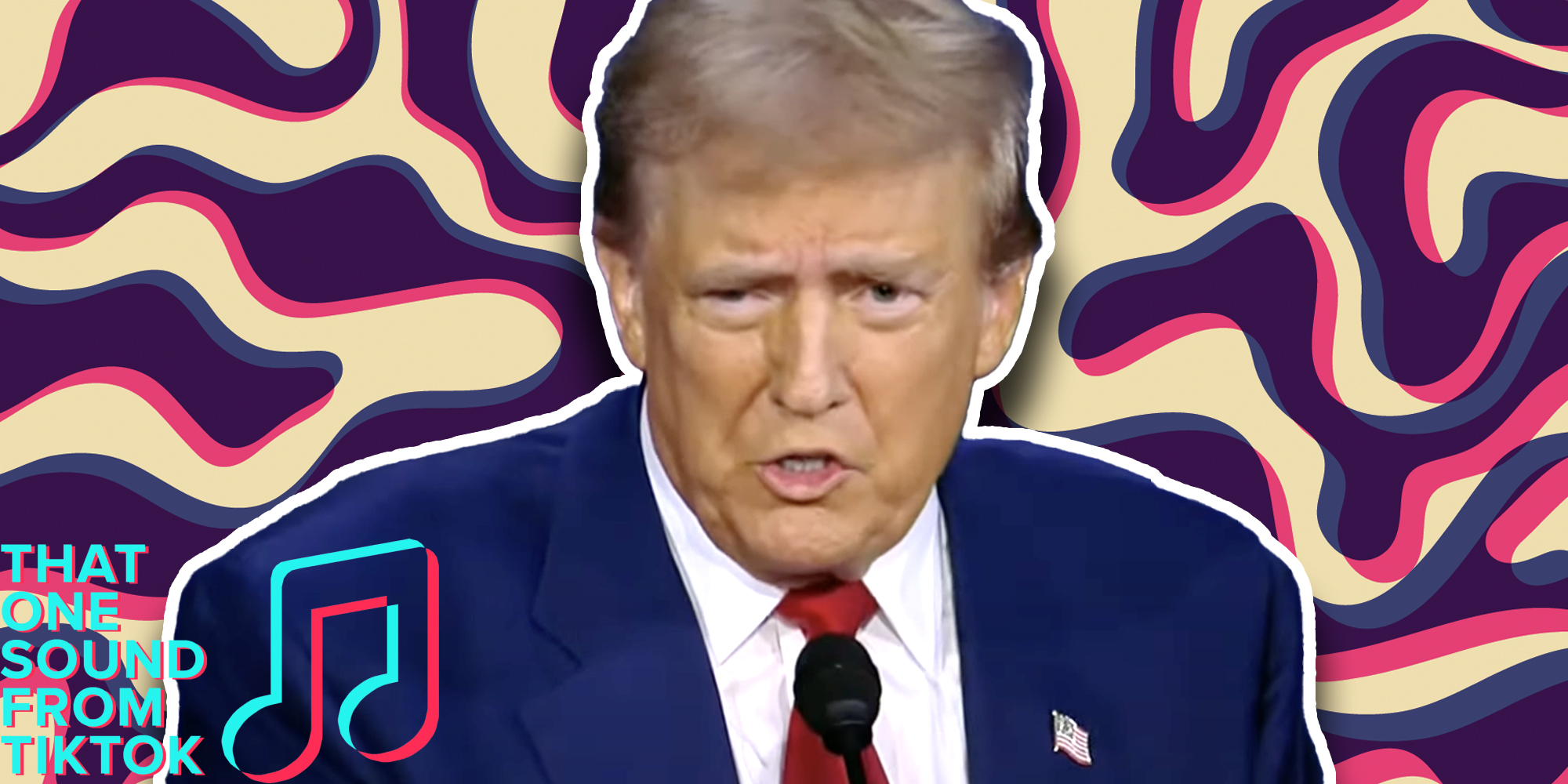 Donald Trump over abstract background
