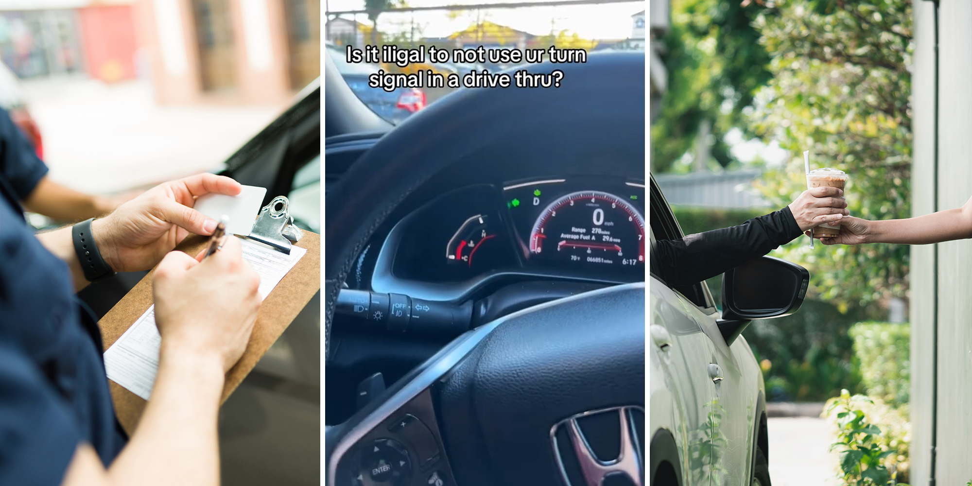 Man doesn’t know whether it’s illegal to not use your turn signal at the drive thru