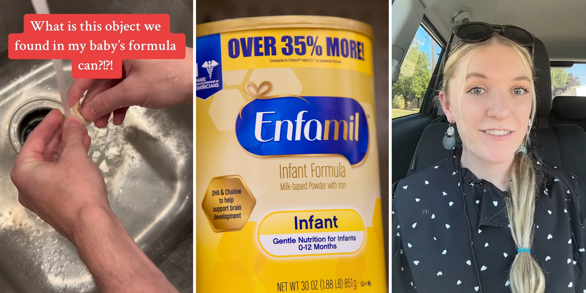 Mom buys new Enfamil formula. Then she notices something unusual inside the can