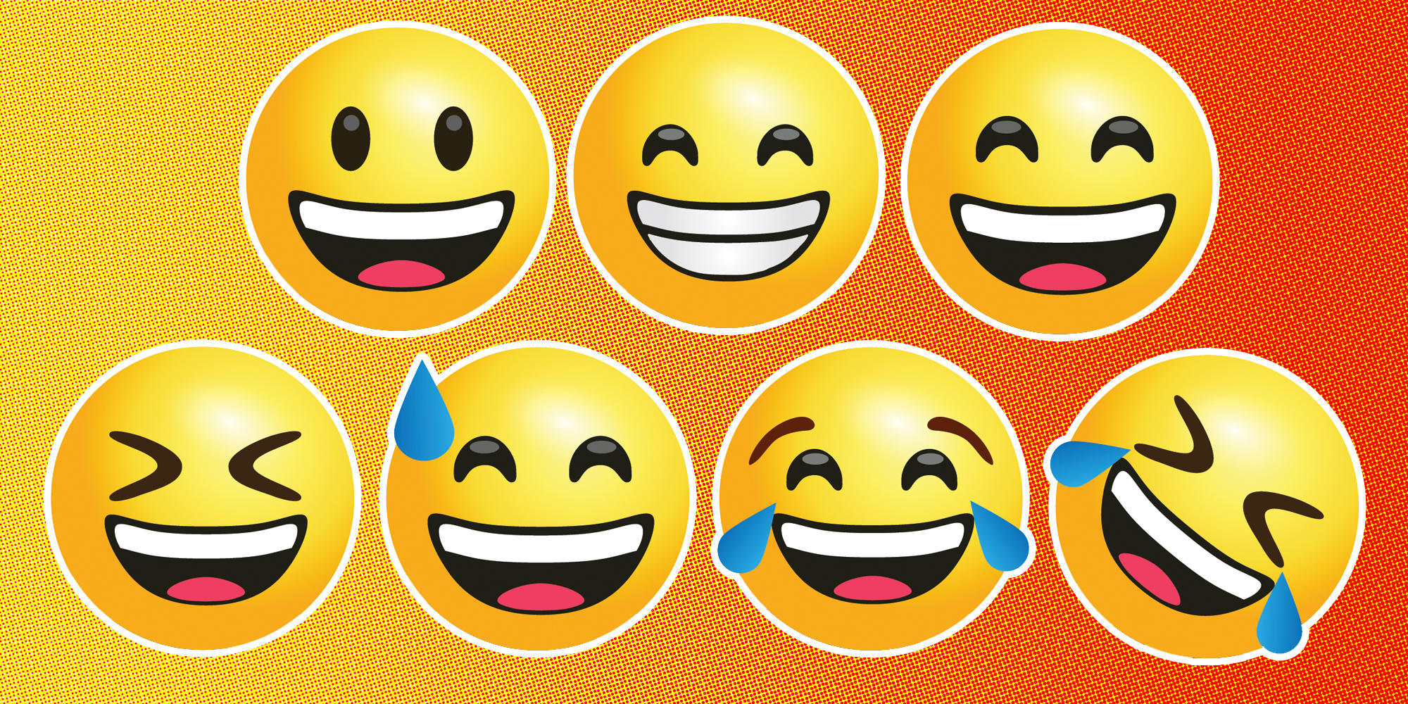 A bunch of different smiley emojis