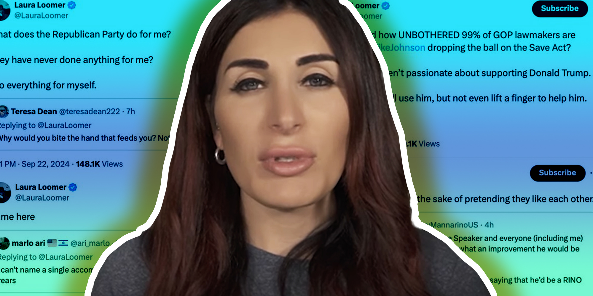 Laura Loomer talking over her tweets