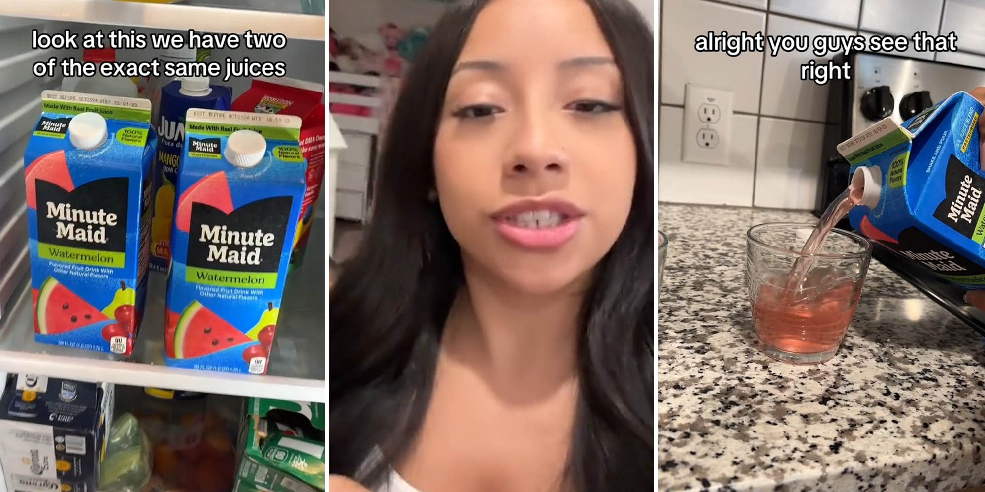 Customer demands answers after pouring Minute Maid Watermelon juice