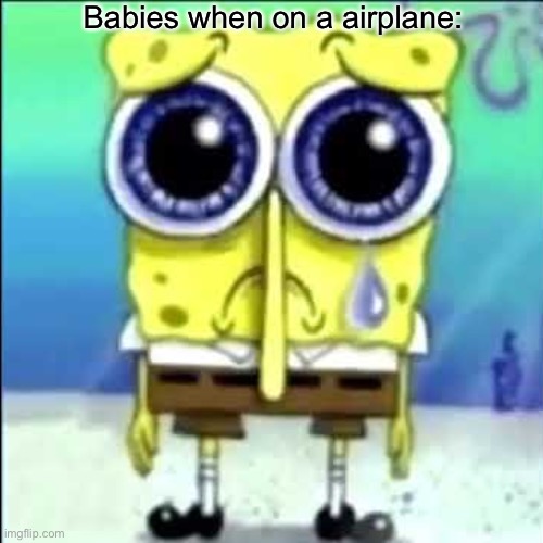 "babies when on an airplane"
