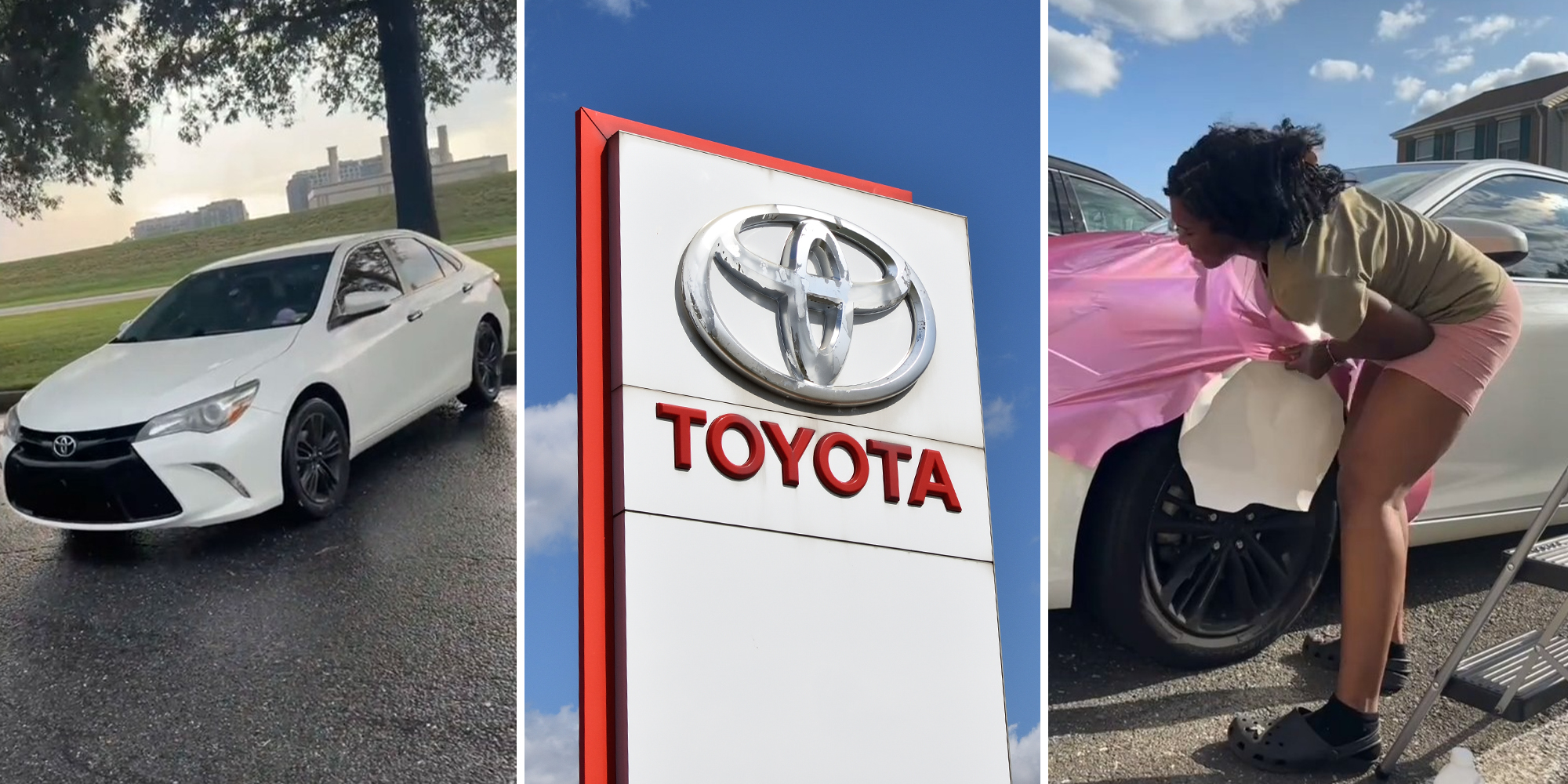 Shop said it’d cost $3,000 to wrap her Toyota Camry. So she did it herself for way less