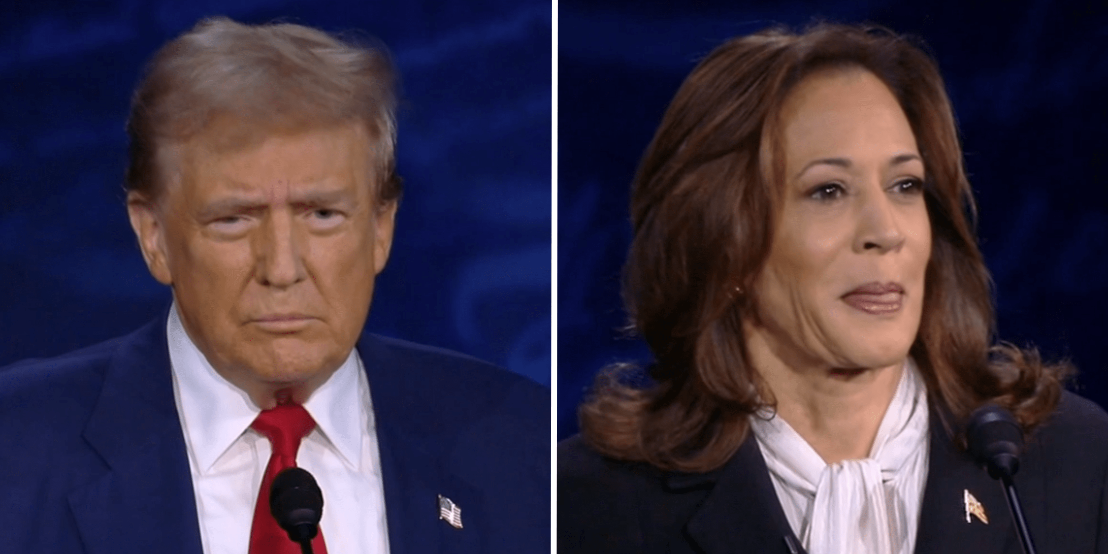 donald trump kamala harris debate kotton mouth