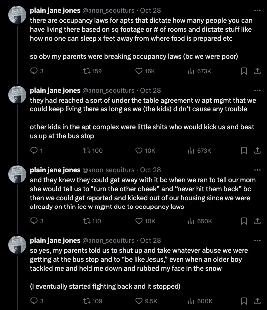 Thread on not having too many kids