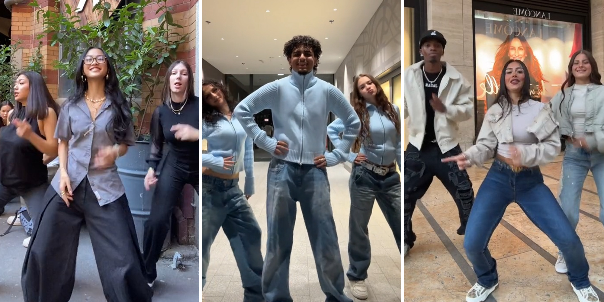 Group of Millennials Dancing "dip" trend on TikTok