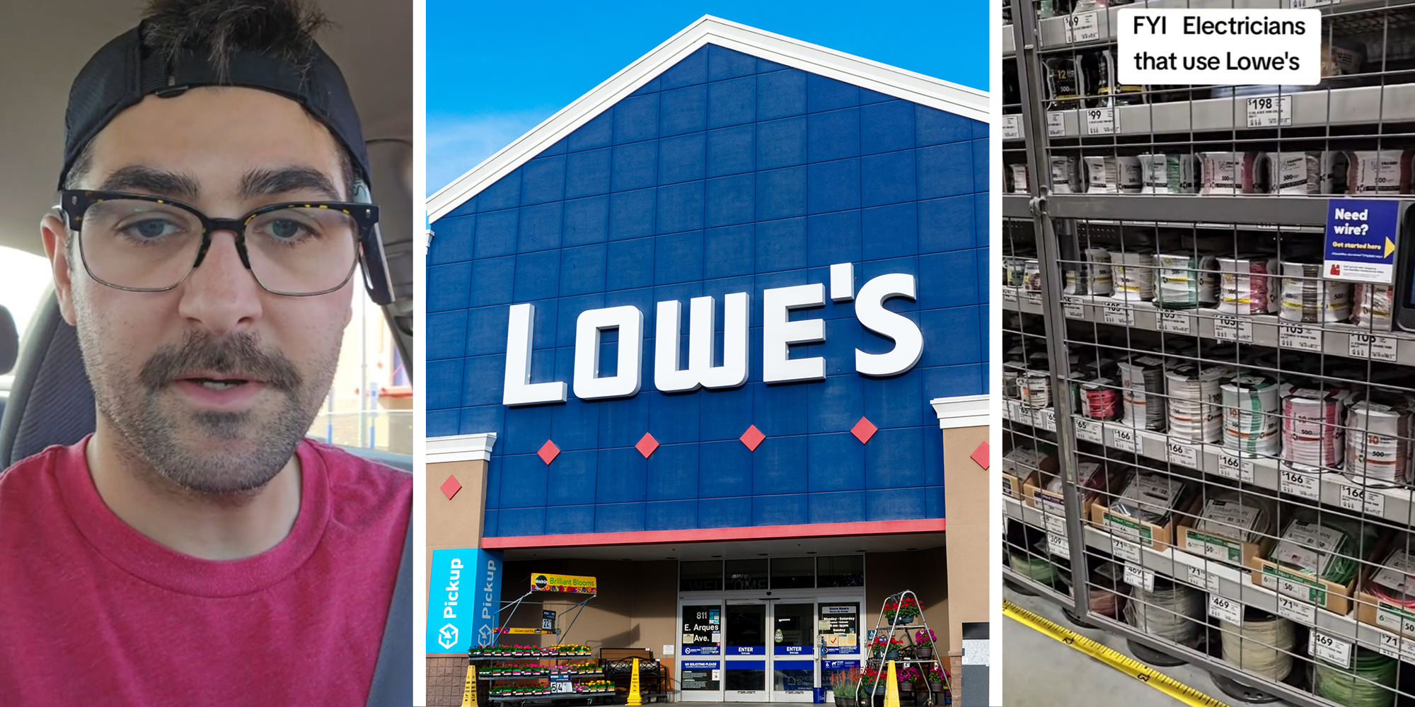 Lowe's Customer(l) Lowe's Store Front(c) Lowe's Locked Shelves