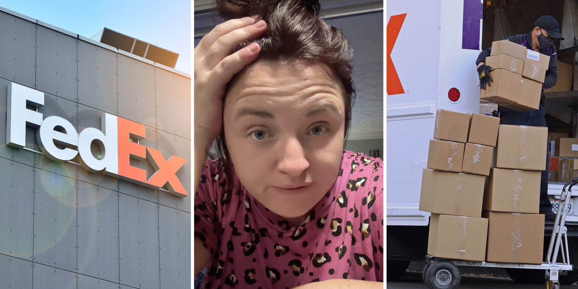 What Is This Woman's Wayfair FedEx Delivery Covered In?
