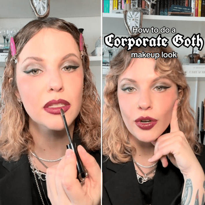 goth makeup corporate style