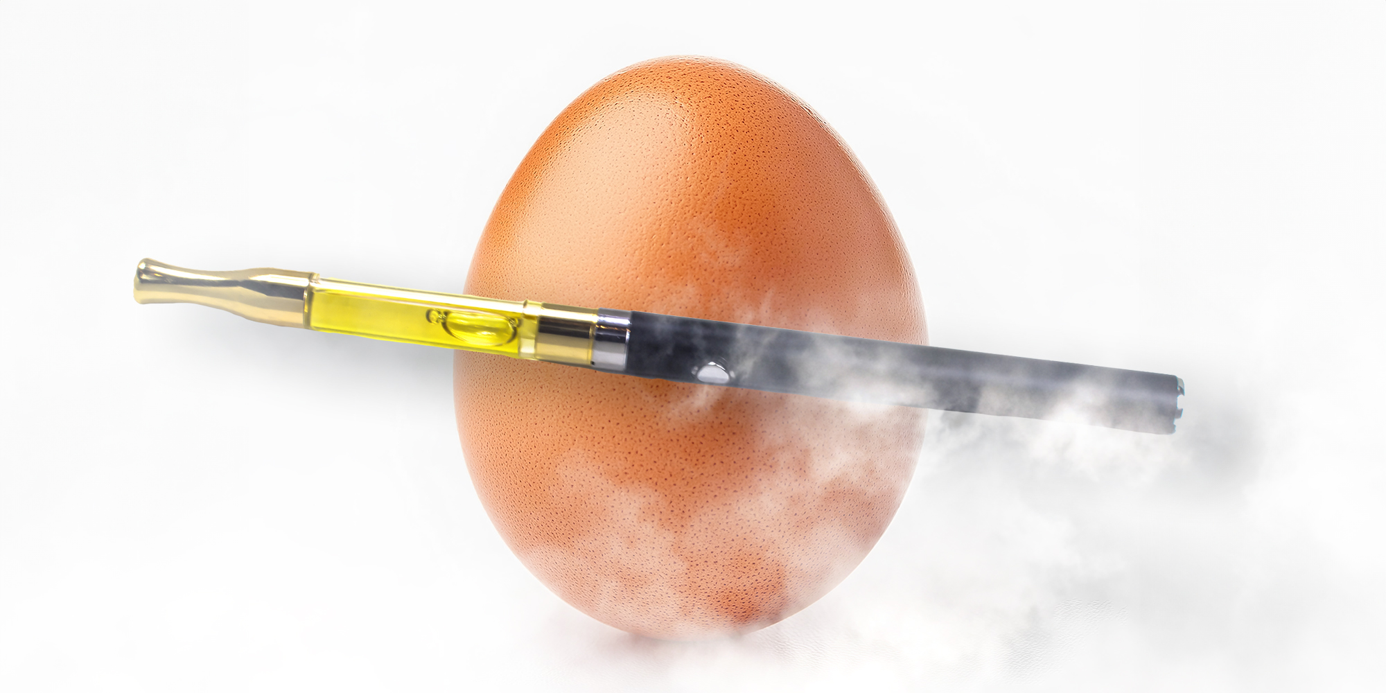 Egg with Vape and smoke overlay