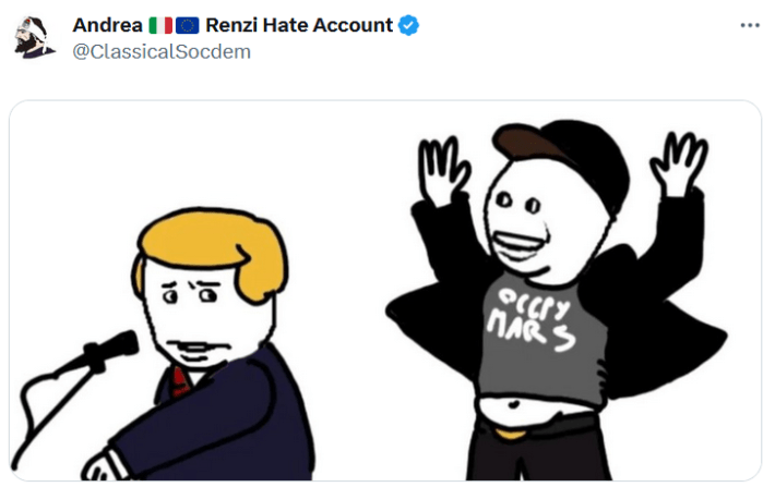 Fallen Chungus version of Musk at the Trump rally.