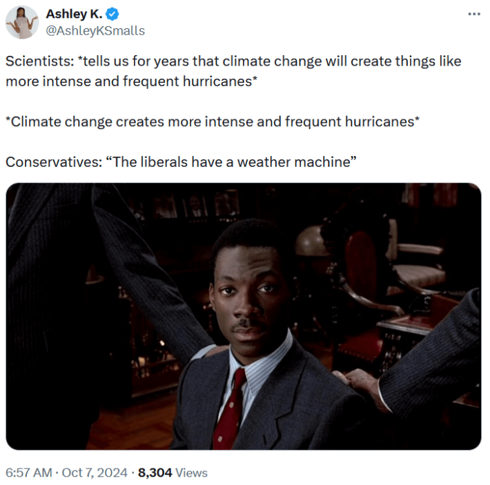 Weather machine meme with a screenshot of Eddie Murphy.