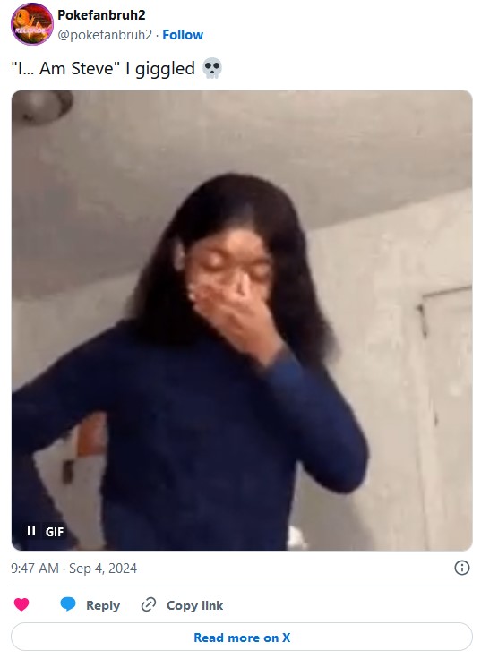 "I... Am Steve" I giggled 💀