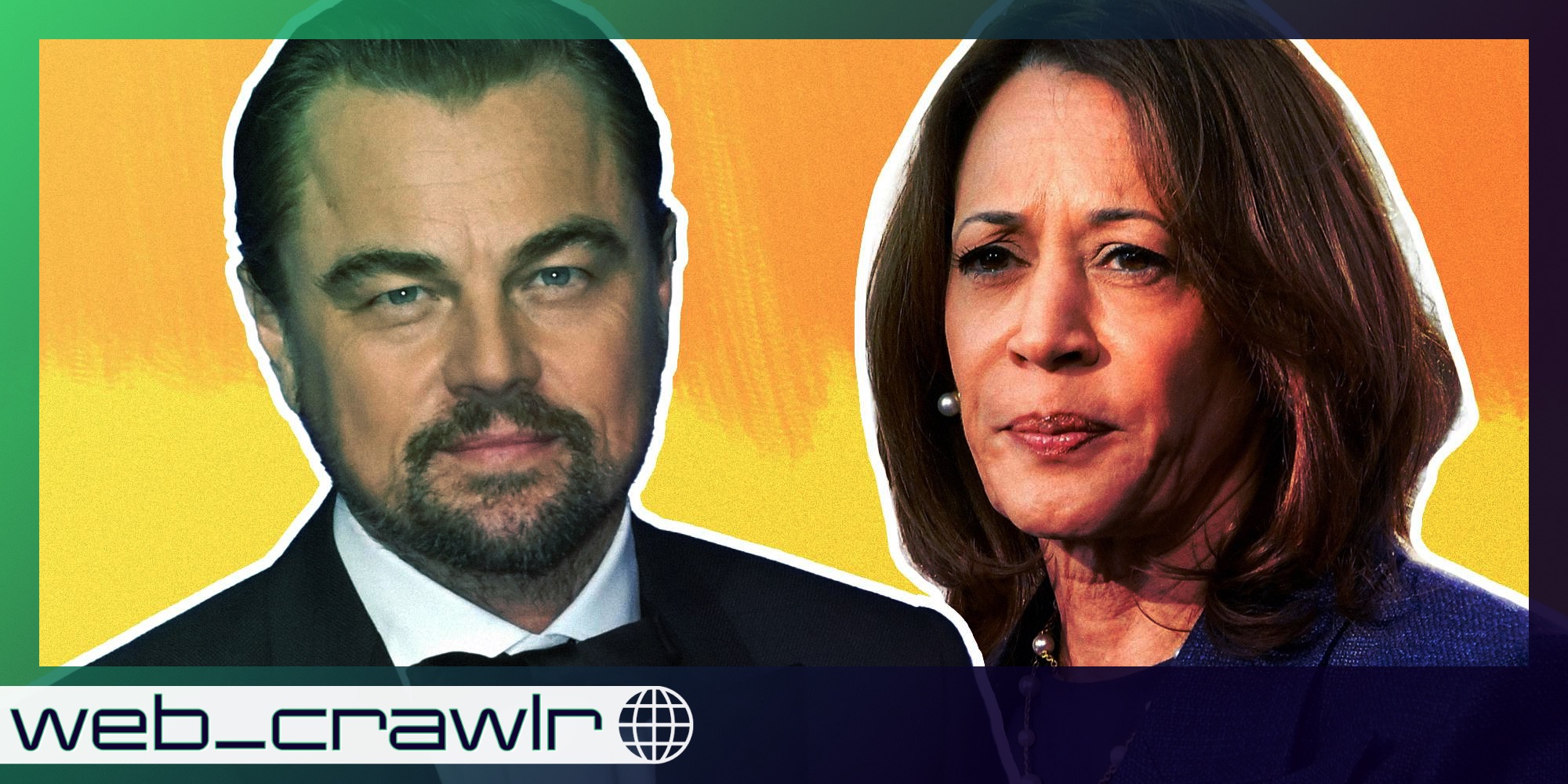 Leonardo Dicaprio(l), Kamala Harris(r)