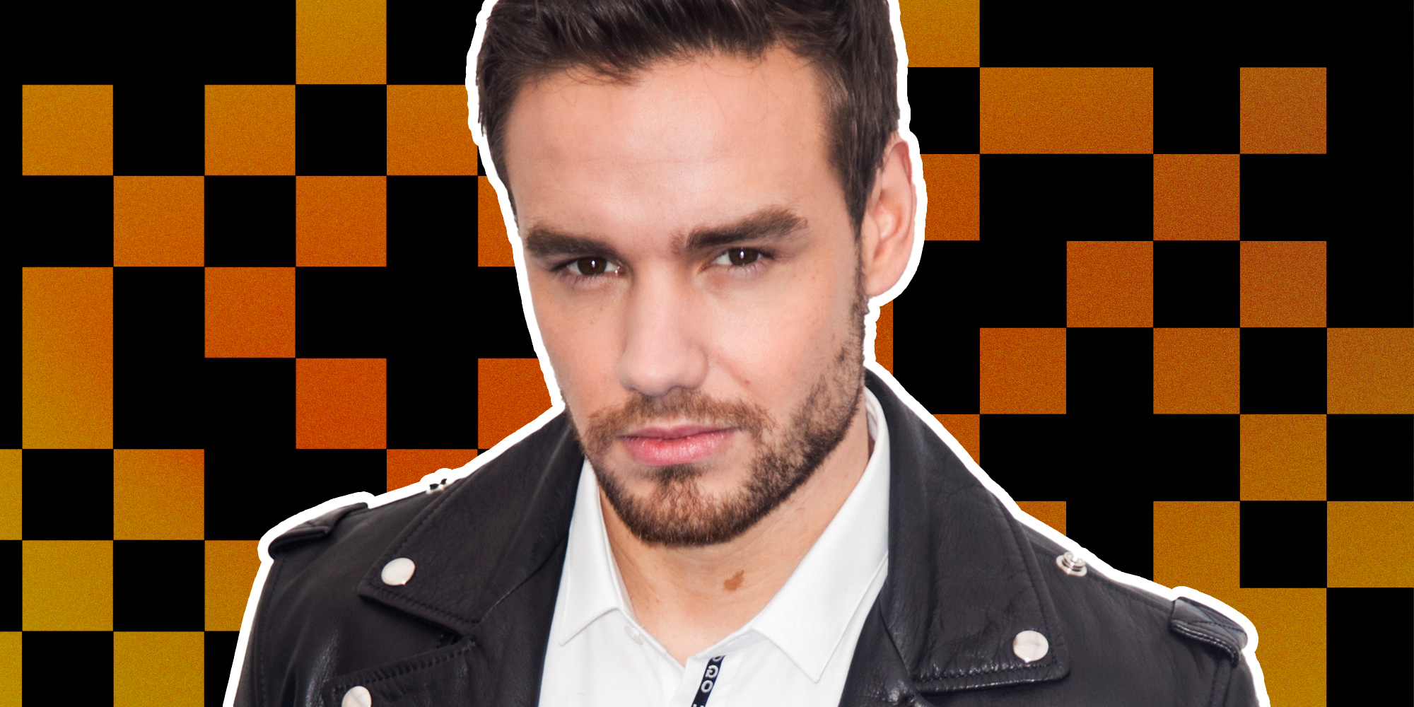 Liam Payne over abstract background