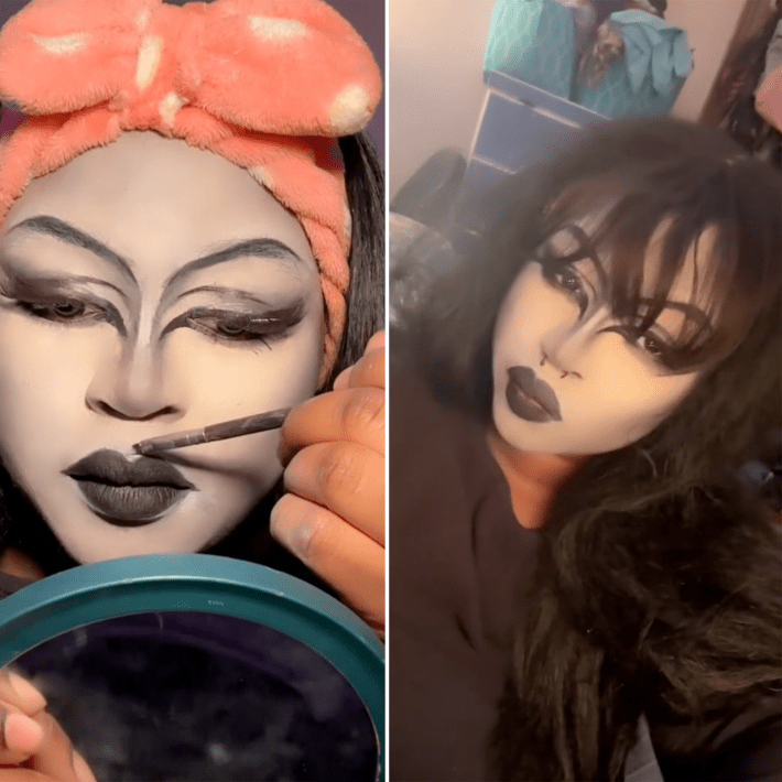 trad goth makeup