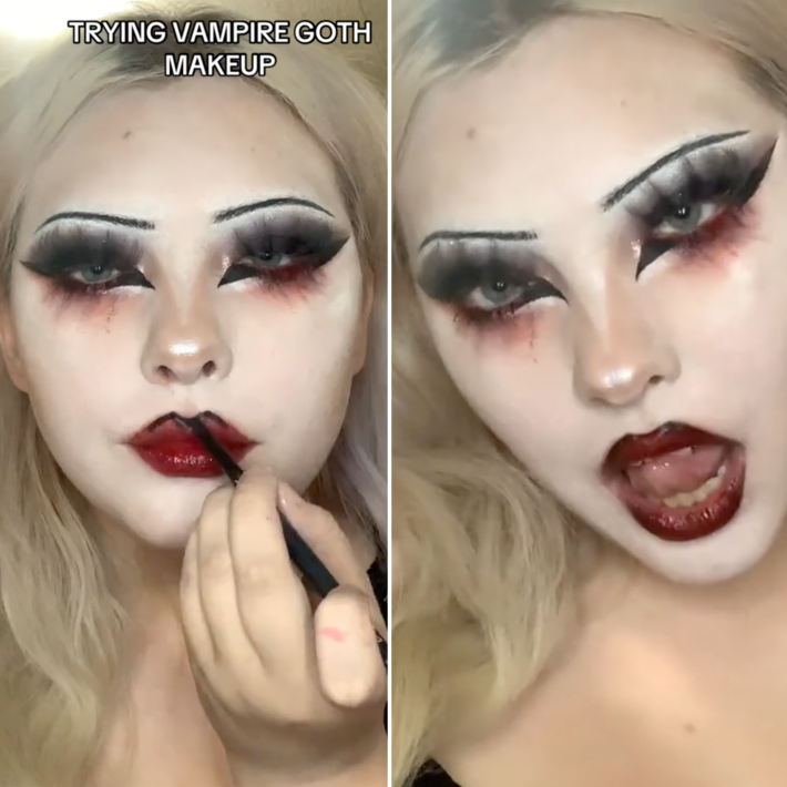 vampire goth makeup
