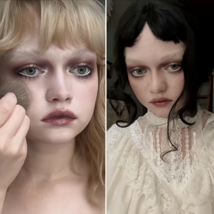 goth makeup victorian doll
