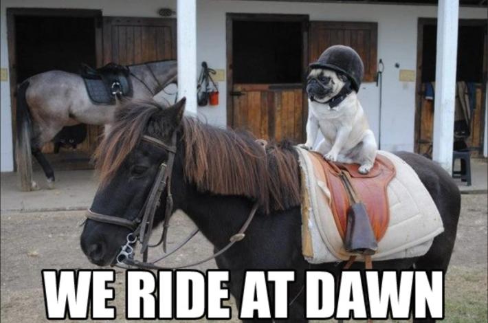 We Ride At 8 At Dawn We Ride, aka We Ride At Dawn: Meme Origins