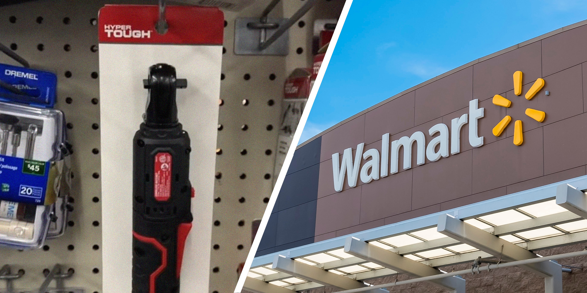 Cordless Ratchet(l) Walmart Store Front(r)