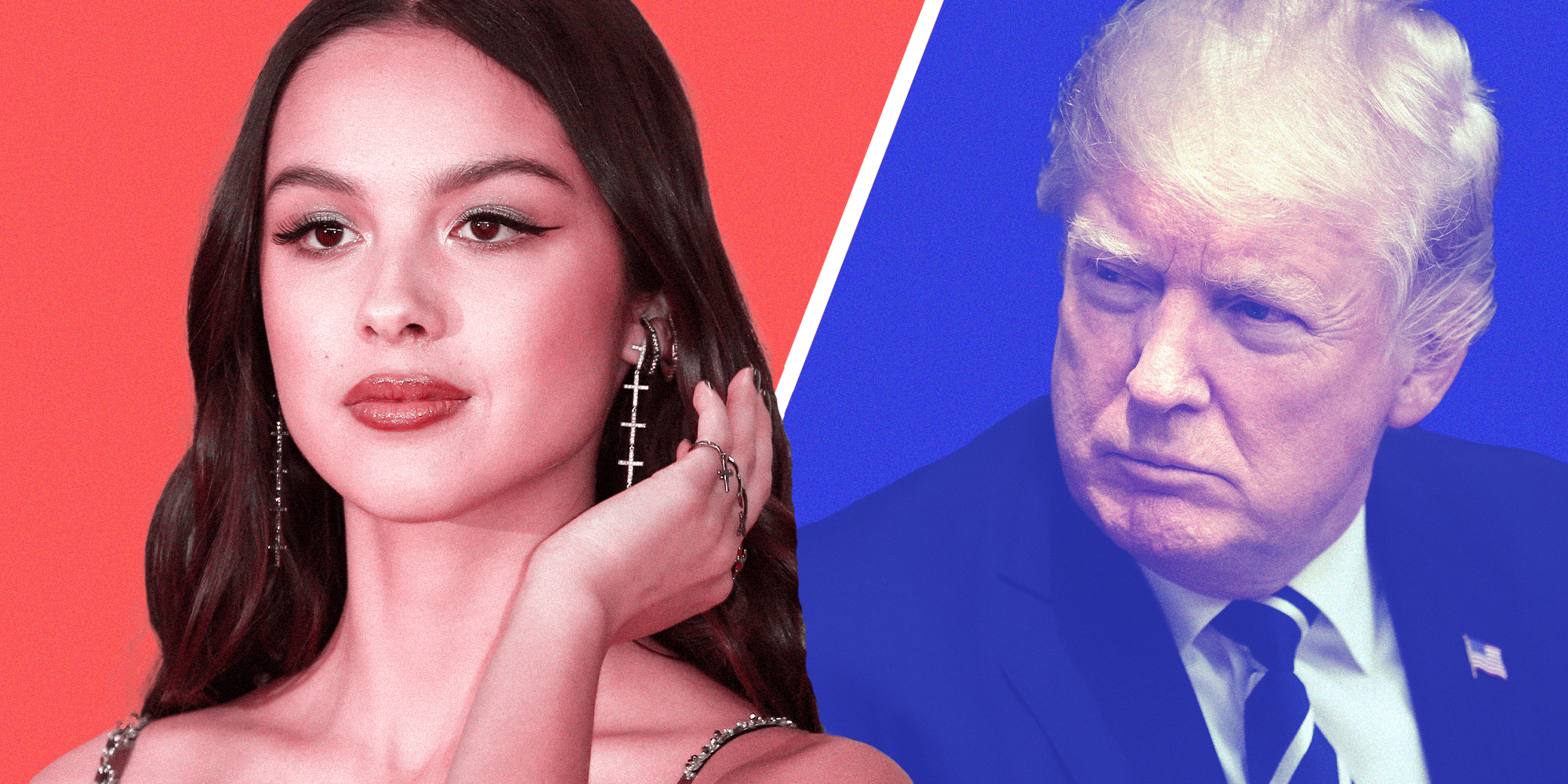 Olivia Rodrigo and Donald Trump