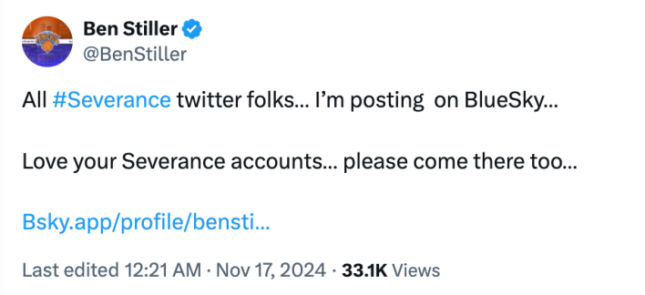 bluesky celeb ben stiller
