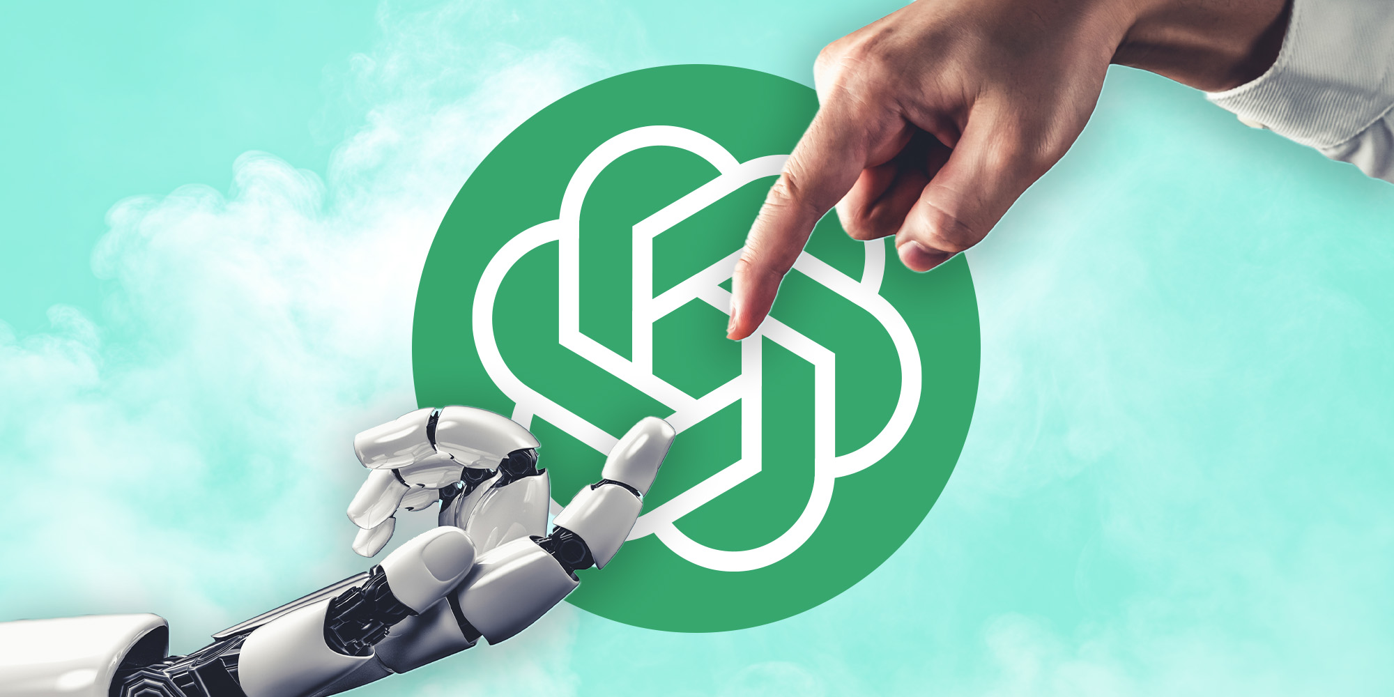 Ai Hand and Human Hand; chat gpt god prompt