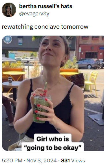 Tweet with the image of the girl who is "going to be okay."